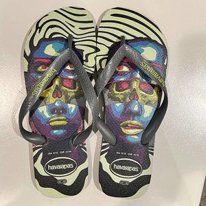 Havaianas Men's Top Skulls Flip Flop Sandal Size 9/10